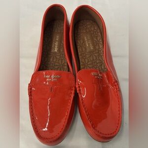 Kate Spade New York Deck Red Parent Leather Women's Loafers